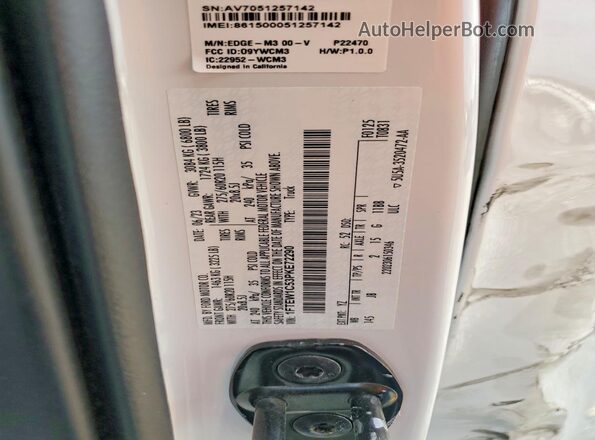 1FTEW1C53PKE72290 2023 FORD F150 White Շարժիչի բաժամունքի տեսք