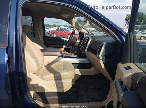 1FTEW1C54LKF51476 2020 FORD F150 Синий Вид салона спереди