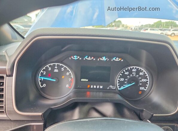 1FTEW1C54NFC37547 2022 FORD F150 Blue Vista del cuadro de instrumentos
