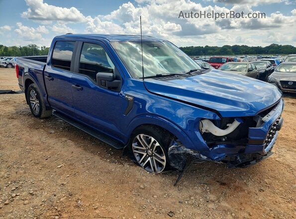1FTEW1C54NFC37547 2022 FORD F150 Blue Delantero derecho