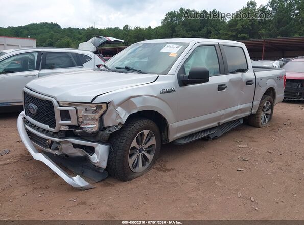 1FTEW1C55KKF08473 2019 FORD F150 Silver Przód lewy