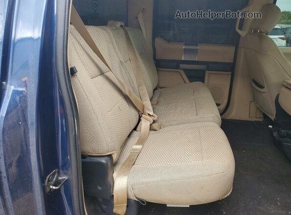 1FTEW1C59LKE74975 2020 FORD F150 Blue Rear seats view
