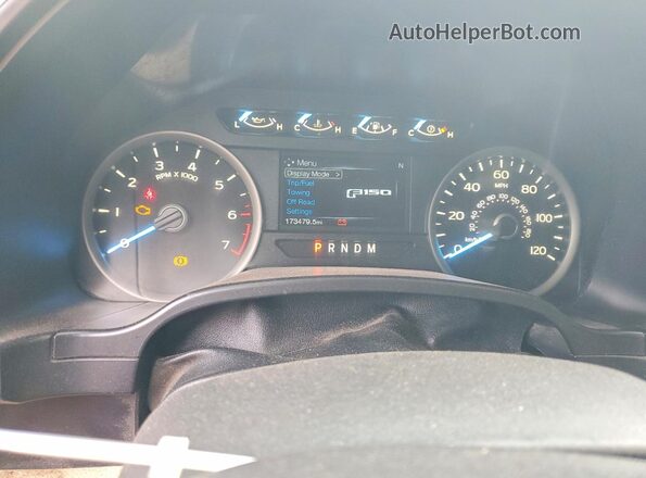 1FTEW1C59LKE74975 2020 FORD F150 Blue Instrument cluster view