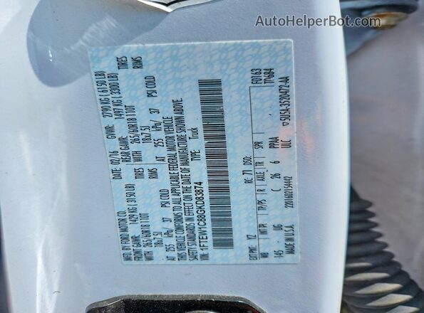 1FTEW1C88GKD83874 2016 FORD F150 White Vista del compartimento del motor