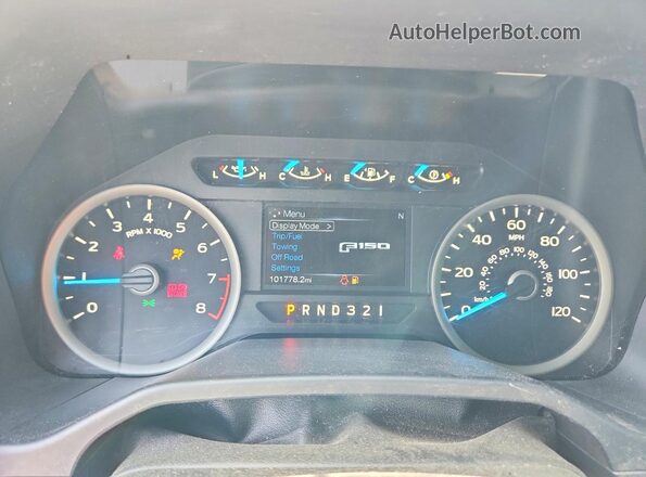 1FTEW1C88GKD83874 2016 FORD F150 White Vista del cuadro de instrumentos