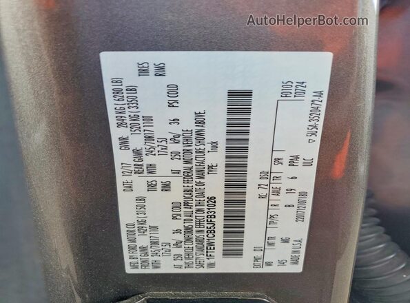 1FTEW1CB5JFB31026 2018 FORD F150 Gray Вид підкапотного простору