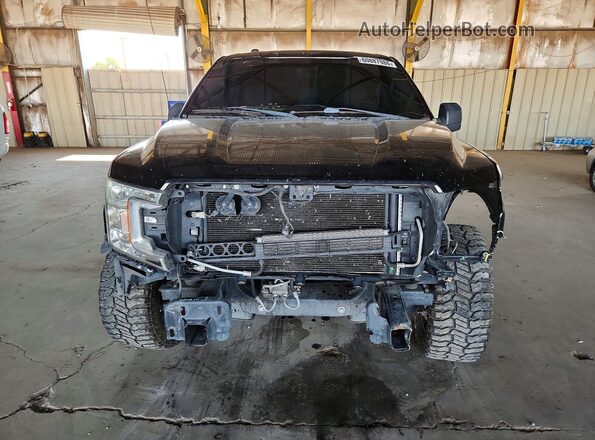 1FTEW1CB5JKC56972 2018 FORD F150 Black Front view