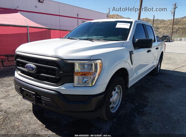1FTEW1CB5MFB38336 2021 FORD F150 White Առջևի ձախ երեք քառորդ տեսարան