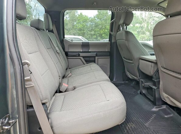 1FTEW1CB7JKD82931 2018 FORD F150 Gray Rear seats view