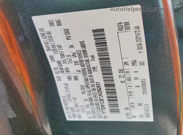 1FTEW1CB7JKD82931 2018 FORD F150 Gray Engine compartment view