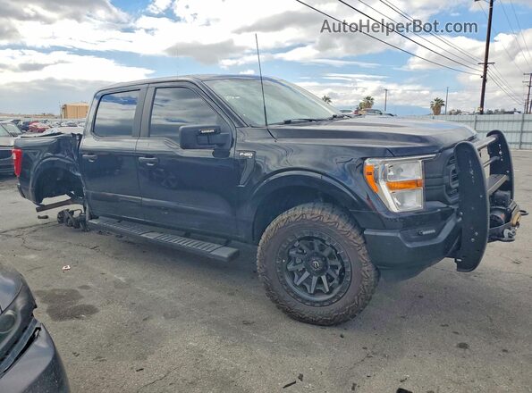 1FTEW1CBXMKE42592 2021 FORD F150 Black Передня права чверть