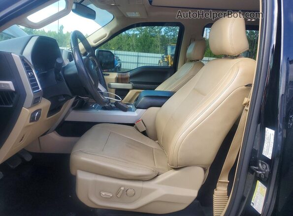 1FTEW1CF0GFB19314 2016 FORD F150 Black Widok wnętrza z przodu