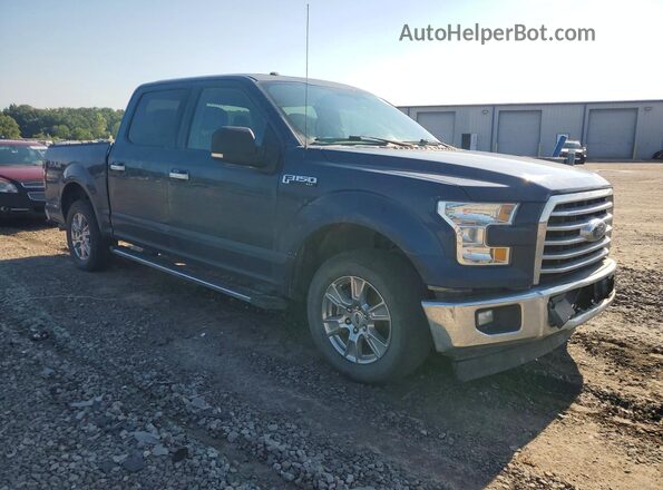 1FTEW1CF5HFB17950 2017 FORD F150 Blue Передня права чверть