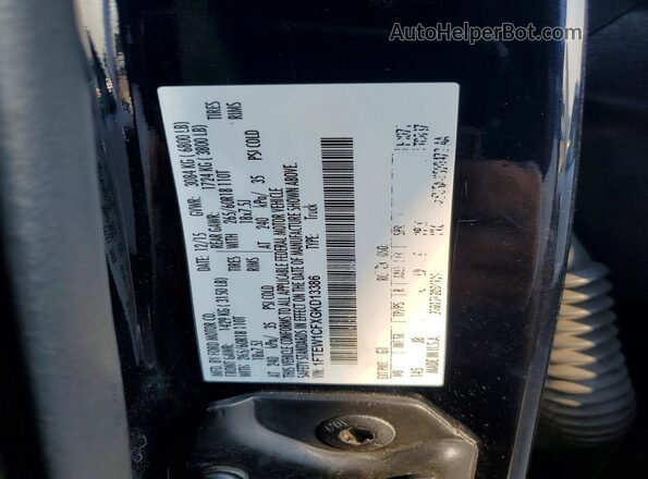 1FTEW1CFXGKD13386 2016 FORD F150 Black Vista del compartimento del motor