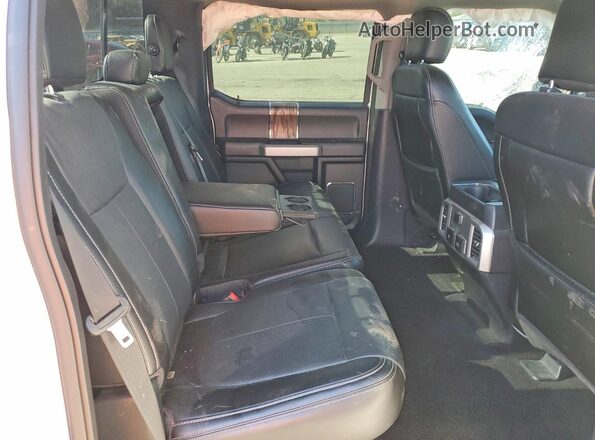 1FTEW1CG0JKC09912 2018 FORD F150 White Rear seats view