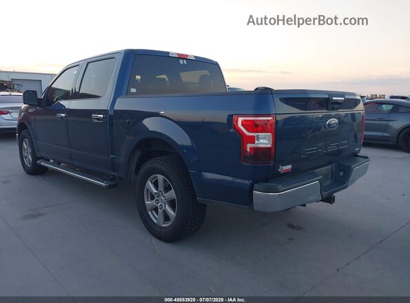 1FTEW1CG2JKC61509 2018 FORD F150 Blue Trasero izquierdo