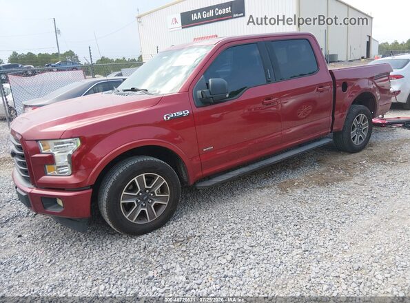 1FTEW1CG7HFA41270 2017 FORD F150 Maroon Vista tres cuartos delantera izquierda