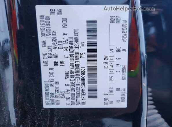 1FTEW1CG8HKC96601 2017 FORD F150 Black Вид підкапотного простору