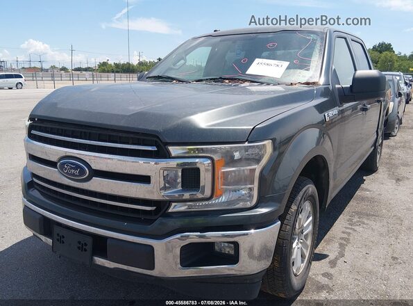 1FTEW1CGXJKC86822 2018 FORD F150 Gray Vista tres cuartos delantera izquierda