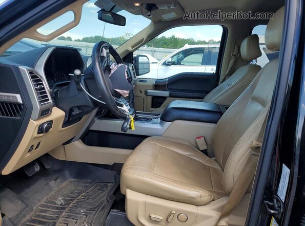 1FTEW1CP0GKD07458 2016 FORD F150 Черный Вид салона спереди
