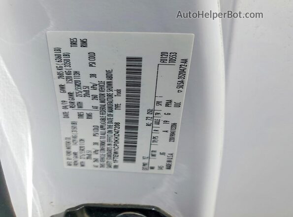 1FTEW1CP0KKD47208 2019 FORD F150 Белый Вид подкапотного пространства