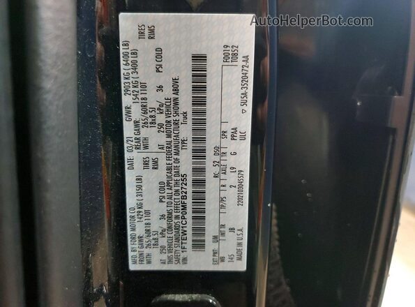 1FTEW1CP0MFB27255 2021 FORD F150 Black Vista del compartimento del motor