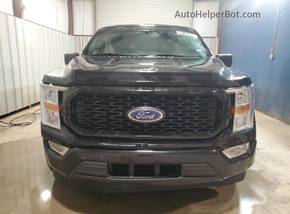 1FTEW1CP0MFB27255 2021 FORD F150 Black Vista de la etiqueta del VIN