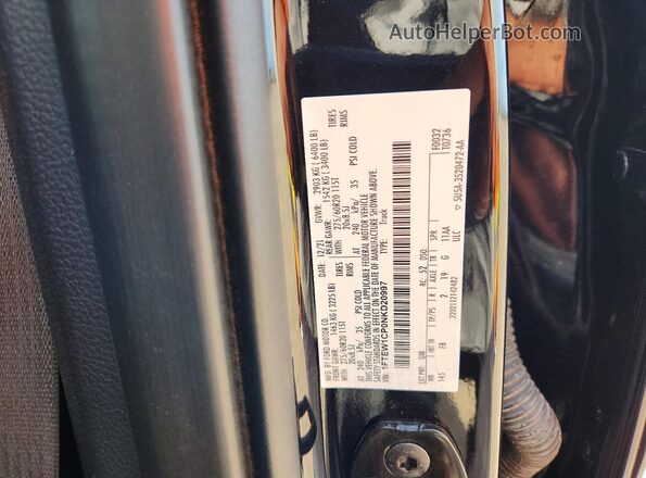 1FTEW1CP0NKD20997 2022 FORD F150 Black Շարժիչի բաժամունքի տեսք