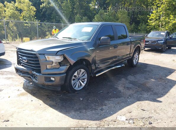 1FTEW1CP1HFC80619 2017 FORD F150 Gray Առջևի ձախ երեք քառորդ տեսարան