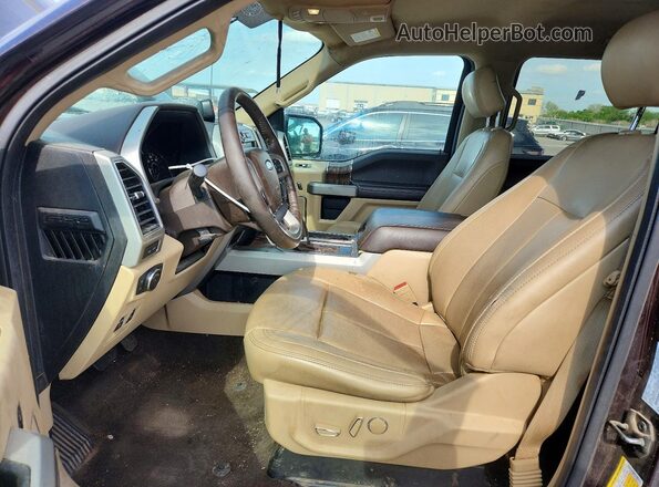 1FTEW1CP1JKD04737 2018 FORD F150 Brown Vista interior delantera