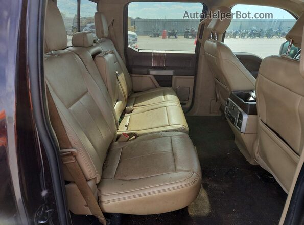 1FTEW1CP1JKD04737 2018 FORD F150 Brown Vista de los asientos traseros