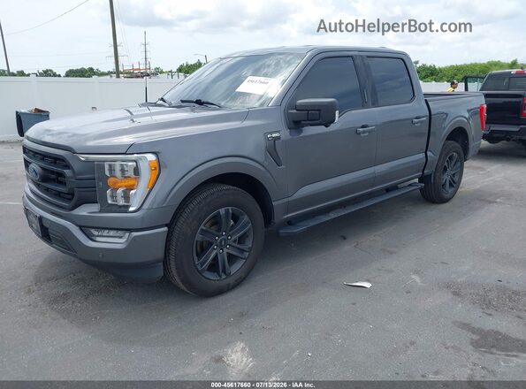 1FTEW1CP1MFD08560 2021 FORD F150 Gray Vista tres cuartos delantera izquierda