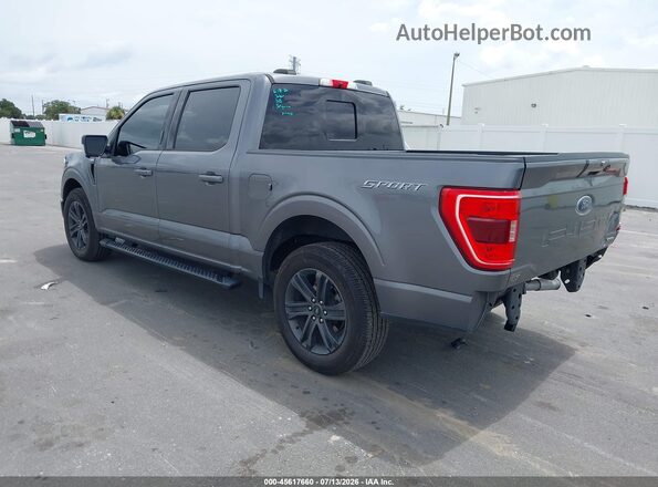 1FTEW1CP1MFD08560 2021 FORD F150 Gray Trasero izquierdo