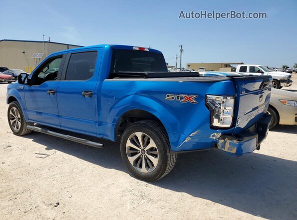 1FTEW1CP2KFD28975 2019 FORD F150 Blue Trasero izquierdo