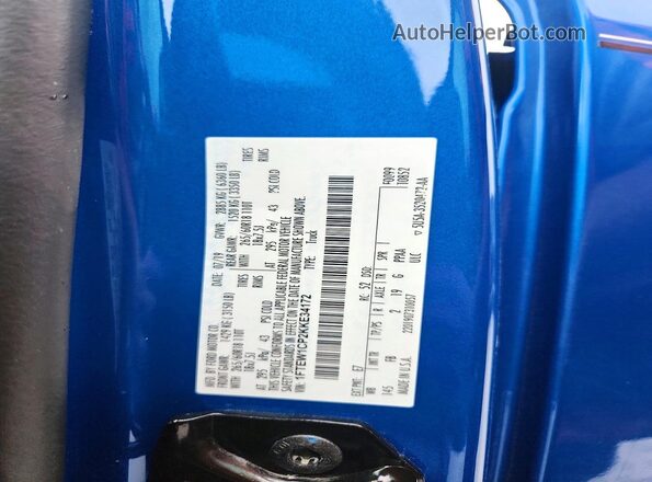 1FTEW1CP2KKE34172 2019 FORD F150 Синий Вид подкапотного пространства