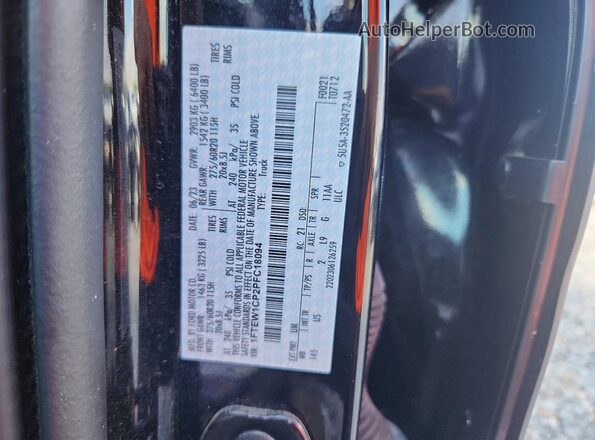 1FTEW1CP2PFC18094 2023 FORD F150 Black Շարժիչի բաժամունքի տեսք