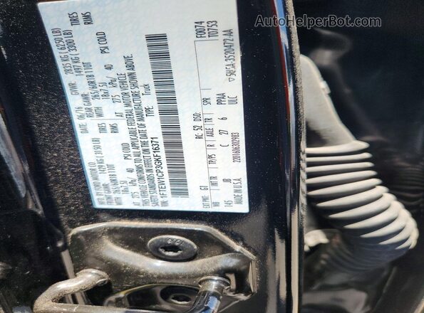 1FTEW1CP3GKF16371 2016 FORD F150 Black Շարժիչի բաժամունքի տեսք