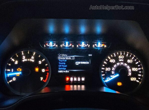 1FTEW1CP3JFB51609 2018 FORD F150 Black Instrument cluster view