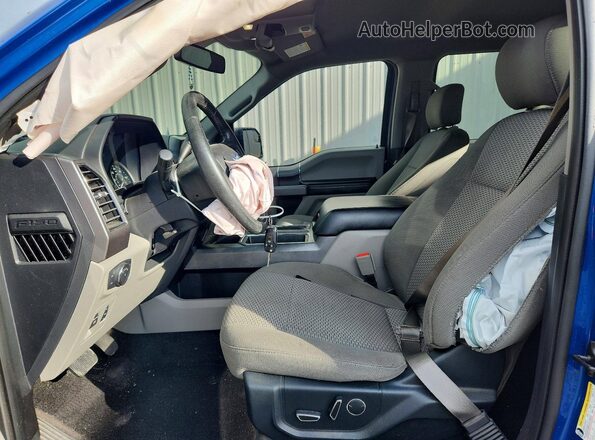 1FTEW1CP4JFB21499 2018 FORD F150 Blue Front interior view