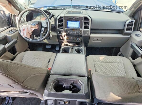 1FTEW1CP4JFB21499 2018 FORD F150 Blue Dashboard view