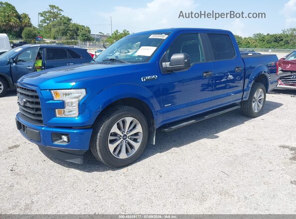 1FTEW1CP5HKE06018 2017 FORD F150 Blue Առջևի ձախ երեք քառորդ տեսարան