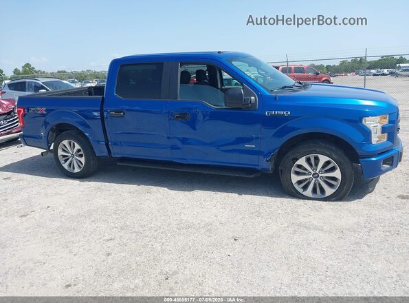 1FTEW1CP5HKE06018 2017 FORD F150 Blue Սալոնի հետևի տեսք