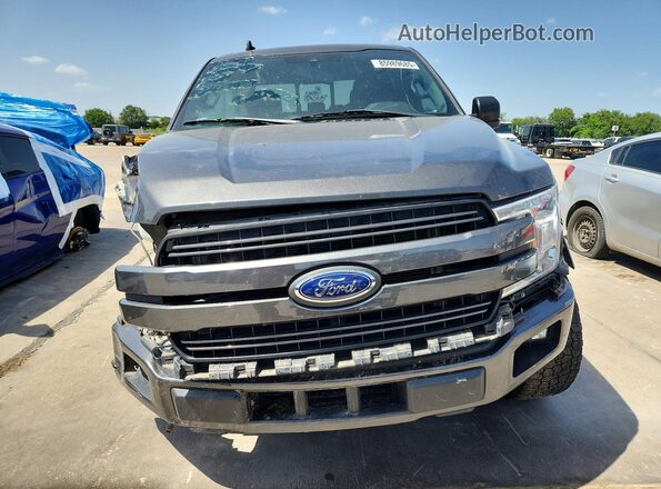 1FTEW1CP5KKF00648 2019 FORD F150 Gray Front view
