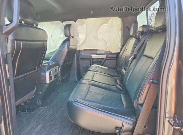 1FTEW1CP5KKF00648 2019 FORD F150 Gray Rear seats view
