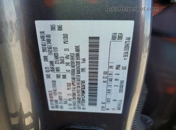 1FTEW1CP5MFB26795 2021 FORD F150 Charcoal VIN կոդի պիտակի տեսք