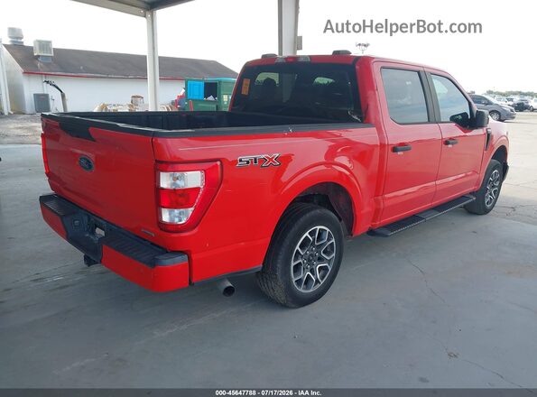 1FTEW1CP6MKD01076 2021 FORD F150 Red Задня права чверть