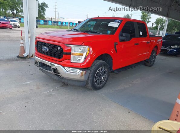 1FTEW1CP6MKD01076 2021 FORD F150 Red Передня ліва чверть