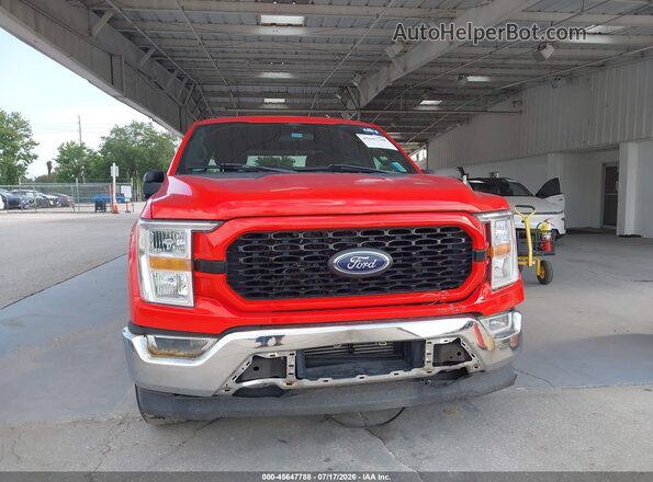 1FTEW1CP6MKD01076 2021 FORD F150 Red Вид задньої частини салону