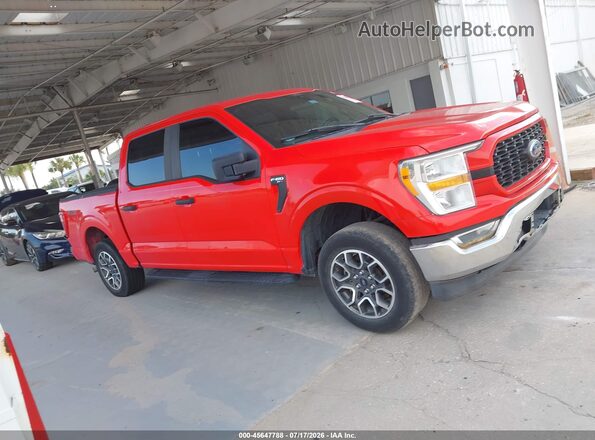 1FTEW1CP6MKD01076 2021 FORD F150 Red Панорамний вид салону 360°