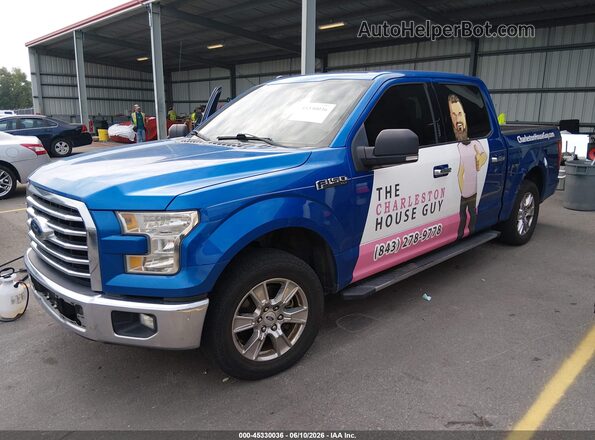 1FTEW1CP7GFD10513 2016 FORD F150 Синий Передняя левая четверть